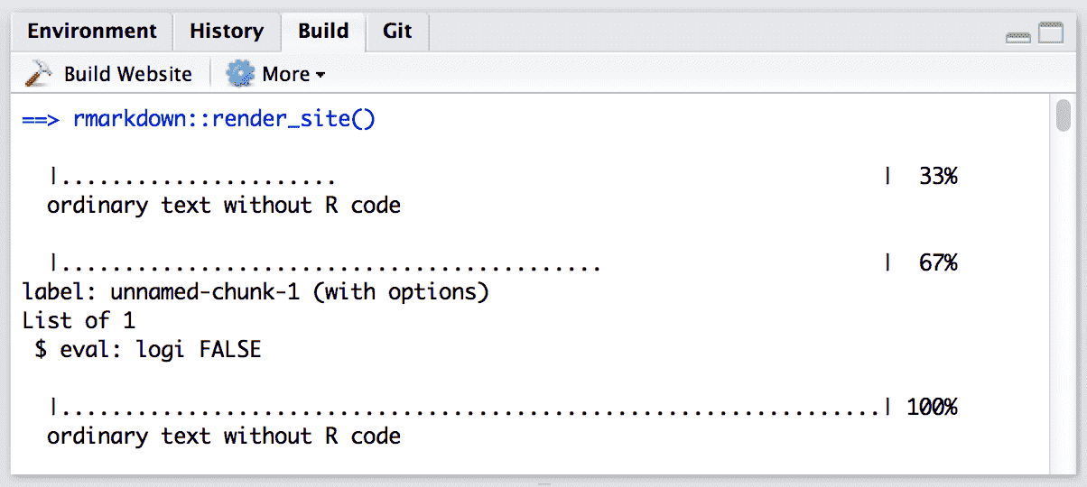 Build an entire website in RStudio.